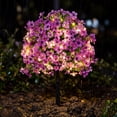thumbnail image 6 of Artificial Violet Flowers with LED Lights Ground Stake Tree 28 Heads Plastic Outdoor Yard Garden Home Decor Waterproof, 6 of 7
