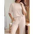 thumbnail image 6 of Avidlove Lounge Sets for Women Short Sleeve Pajamas Tops with Long Pants Loungewear 2 Piece Outfits, 6 of 7