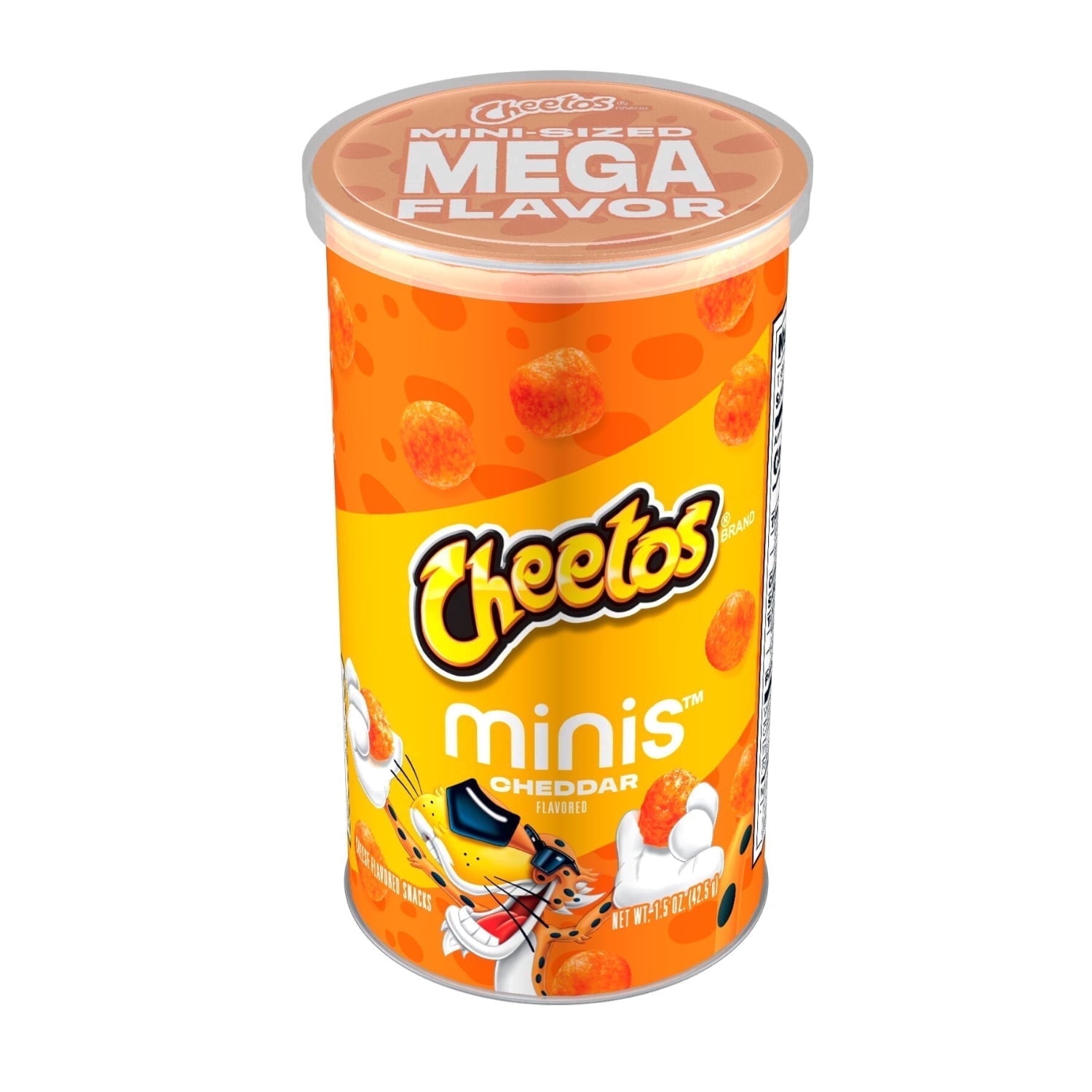 Cheetos Minis Cheddar Flavored, Snack Chips Single Serve Canister 1.5 oz