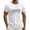White, variant on French Printed Short Sleeve T Shirt Casual Summer Top Mens Compression Cold Gear