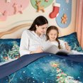 thumbnail image 5 of Manfei Winter Holiday 7-Piece Twin Bedding,Cute Christmas Ball Bedding Comforter Set,Navy Blue Reversible, 5 of 7