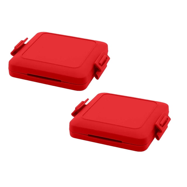 Oleegame 2 Pcs Machine à Toasties Micro-Ondes Sandwich Munchy Machine à Toasties Micro-Ondable avec Sangles en Silicone Réglables Sans Fil Rouge