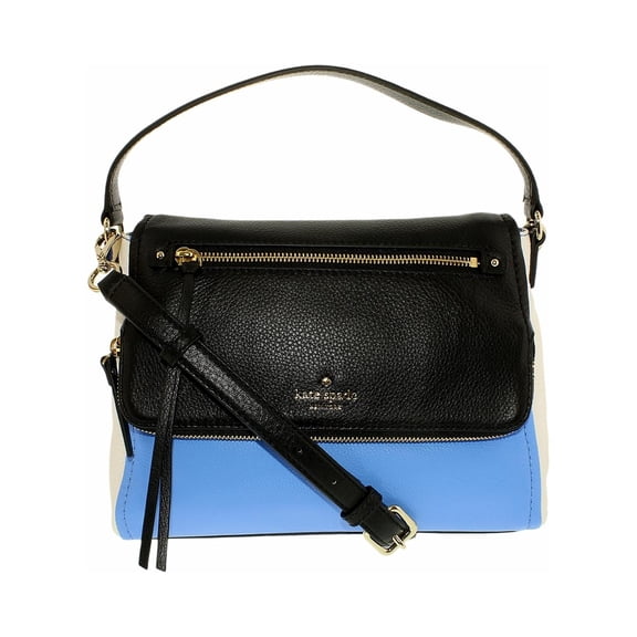 Women's Small Cobble Hill Shoulder Bag Leather Cross-Body Satchel - Alice Blue/Black/Cement