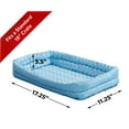 thumbnail image 2 of Midwest Homes for Pets QuietTime Double Bolster Dog Bed & Crate Mat Blue, 18 Inch, 2 of 4