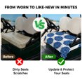 thumbnail image 4 of Golf Cart Seat Covers for 2 Seater,Dahlia Flower Microfiber Cart Seat Towel Blanket,Farmhouse Botanical Blue Grey Floral Absorbent Breathable Non Slip Bench Seats Protector for Golf Course 51"x31", 4 of 9