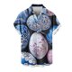 thumbnail image 2 of Blusa y camisa de manga corta con cuello vuelto para hombre, blusa informal de moda con cuello vuelto, blusa estampada de manga corta con botones, blusa de poliéster para hombre, 2 of 5