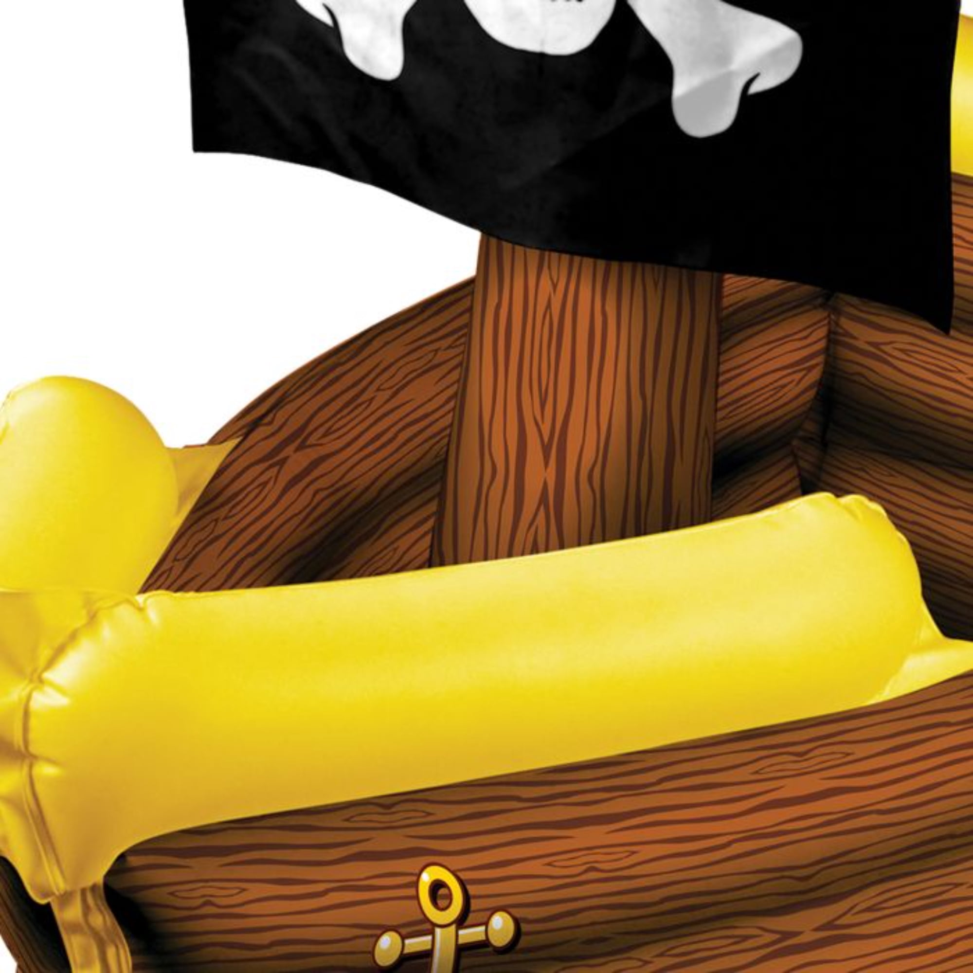 Beistle Inflatable Pirate Ship Coolers - 33" - Brown and Yellow