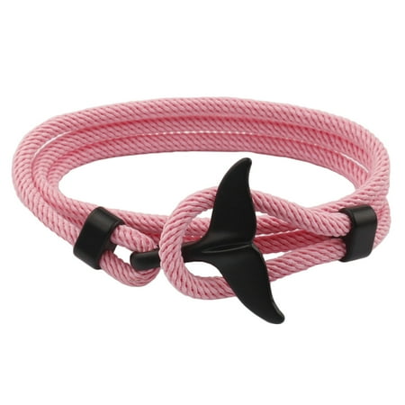 

Summer Whale Tail String Bracelet Beach Surfing Paracord Wristband Rope Gift for