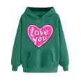 thumbnail image 2 of Women's Tops Women's Clothing Ndbuld Women's Print Winter Hoodie Pullover Tops Long Sleeved Comfortable Sweatshirt ,Army Green,L, 2 of 5