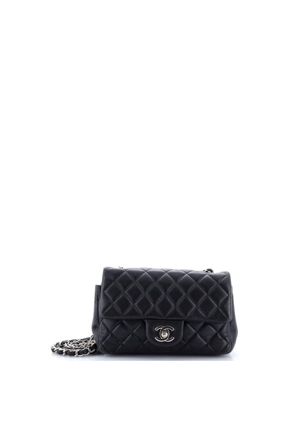 Pre-Owned Classic Single Flap Bag Quilted Lambskin Mini By Rebag