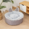 thumbnail image 2 of Cesta para mascotas Sailing cama suave para gatos cama redonda para perros cama de felpa 55 cm naranja, 2 of 4