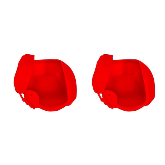 Advancent Cubierta de rueda de caña de pescar, cubiertas protectoras resistentes al desgaste, caja de carrete de silicona de Color sólido, Rojo Lado izquierdo 2Conjunto