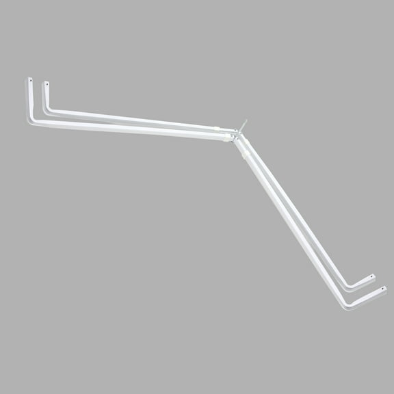 Domovina Lockseam Corner Window Double Curtain Rod