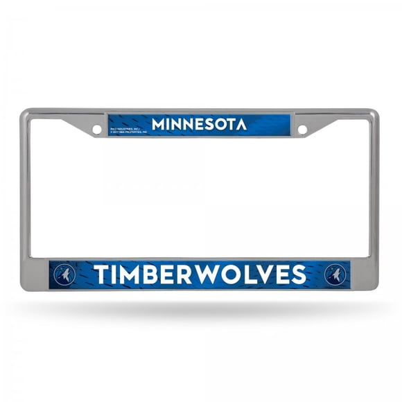 Cadre de Plaque d'Immatriculation Chromé Minnesota Timberwolves