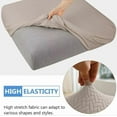 thumbnail image 2 of JIAN YA NA 2-Piece Waterproof Cushion Covers Replacement, Outdoor Patio Sofa Seat Cushion Slipcovers, Elastic Outdoor Furniture Protector (Khaki), 2 of 8