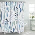 thumbnail image 1 of Jinsinto Rideau de Douche Floral, Rideau de Douche Tropical, Rideau de Douche en Tissu Imperméable Rideau de Douche Bleu, 1 of 4