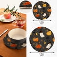thumbnail image 3 of SKYSONIC Cute Pumpkin Spooky Pot Holders Trivets, 2 Pcs Heat Resistant Trivets,Boo Halloween Cotton Thread Weave Mats for Hot Pads Pans Pot Bowl Teapot for Kitchen Decor, 3 of 7