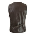 thumbnail image 4 of Fgnfyis Men's Slim Fit Leather Tank Top Stylish PU Leather Vest for Casual Wear Trendy Design for Layering and Fashion-Forward Looks Tank Top for Men Coffee XXL, 4 of 8
