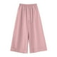 thumbnail image 4 of WILLBEST Pantalones Casuales de Mujer, de Cintura Alta, con Pierna Ancha y Corte Recortado, Ideales para Actividades al Aire Libre, Relajación y Comodidad Diaria. Extra Grande, 4 of 4