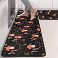 thumbnail image 2 of Kitchen Rugs Sets Of 2,Red Mushroom Grass Black Pattern Anti Fatigue Kitchen Mat Rugs Non Slip Washable,Decorative Kitchen Floor Mats for Kitchen,Sink,Laundry,17"x47"+17"x47", 2 of 5