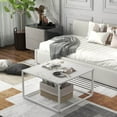 thumbnail image 2 of Costway Table Basse Moderne Rectangulaire Table Basse Cadre en Métal pour Salon, 2 of 10