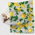 thumbnail image 5 of JUNZAN Waterproof Pet Blanket Dog Blankets, Lemon Seamless Pattern Oil Painting Effect Pattern Printing Super Soft Warm,Urine Proof Washable Pet Blanket, 5 of 7