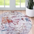 thumbnail image 5 of Rugs.Com Starlight Collection Transitional Abstract Round Rug ‚Äì Multicolor 7' X 7' Rug Perfect For Dining Rooms, Breakfast Nooks, Kitchens And More, 5 of 5