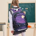 thumbnail image 7 of FORMRS Unisex School Backpack 17" Student Travel Bag with Laptop Compartment, Purple Street, 7 of 7