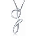 thumbnail image 1 of Personalize ABC Script Letter Alphabet Pendant Initial Necklace For Teen Women 14K Gold Plated .925 Sterling Silver, 1 of 6
