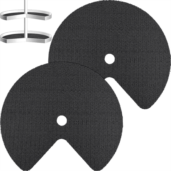 2Pcs Lazy Shelf Liner Circle Kitchen Liners Non Adhesive Cabinet Liners Non Slip Fridge Mats for Drawer Pantry 31Inch-B