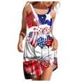 thumbnail image 4 of Hwmodou Women Dresses Summer Beach Daily Dress Sleeveless Vacation Simple Printed Casual Seaside Vacation Mini Dress Comfort Female Sundress, 4 of 5