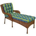 thumbnail image 1 of Coussin Capitonné pour Chaise Longue d'Extérieur en Polyester Filé, 74 Po X 19 Po, Écossais, 1 of 1