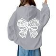 thumbnail image 6 of YunPes Bow Pullover Hoodies for Teen Girls Graphic Hooded Sweatshirt Preppy Trendy Aesthetic Print Oversized Sweatshirts Casual Tops, 6 of 8