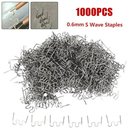 

1000Pcs 0.6mm S Wave Staples for Car Bumper Bodywork Plastic Stapler Repair Kit