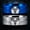 Blue, variant on Owl Lovers Tungsten Carbide Ring
