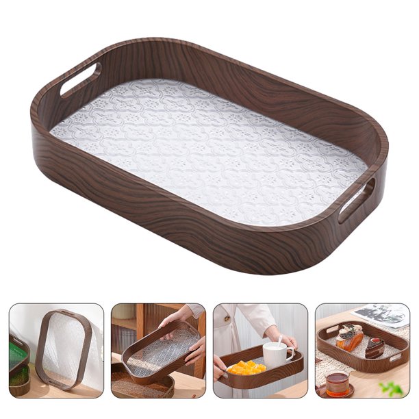 TABLETREANDS Decorativo Multiusos De Madera Con Relieve Para Snacks Y Almacenaje Reutilizable En Casa