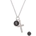 thumbnail image 2 of Delight Jewelry Silvertone Medical Caduceus Seal - Rx I Have Plans for You Engraved Cross Zoey Necklace, 28", 2 of 4