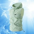 thumbnail image 2 of MNCEKFOD Summer 2025 New Sleeveless Hooded Vest Sun Protection Clothing for Fishing Hiking and Outdoor Sports Light Green XXXL, 2 of 4