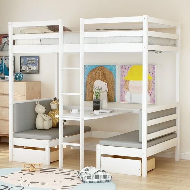 Twin Over Bunk Bed Double Layers, How To Make A Regular Bed Into Loft