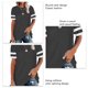 thumbnail image 2 of Bienvenido Mujeres Camisetas de Manga Corta Verano Casual Suelto Contraste Color Mujeres Manga Corta Cuello Redondo Blusa Tops Gris Oscuro M, 2 of 3