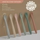 thumbnail image 2 of 6 cucharas de silicona de 6.3 pulgadas para bebés y lactantes en su primera etapa, punta suave, fácil de usar | Cuchara de entrenamiento | Utensilios para bebés, aptos para lavavajillas y hervir, 2 of 6