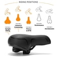 thumbnail image 3 of EIMELI Mountain Bike Dual Shock Absorption Seat Waterproof Replacement Cushion Soft Bicycle Saddle Pad With Memory Foam In Sport Outside, 3 of 7
