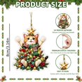 thumbnail image 2 of Christmas Tree Shaped Animal Ornaments, Cute Animal Pendants, Acrylic Flat Xmas Decorations, Winter Home Decor, Tree Hanging Ornaments for Mantel Window Door, Unique Gift for Animal Lovers, 2 of 5