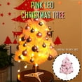thumbnail image 4 of Usmixi Christmas Tree for Girls 18 Inch Tabletop Mini Artificial Christmas Tree Girls’ DIY Christmas Tree with LED String Lights and Hanging Ornaments Battery Power, 4 of 7