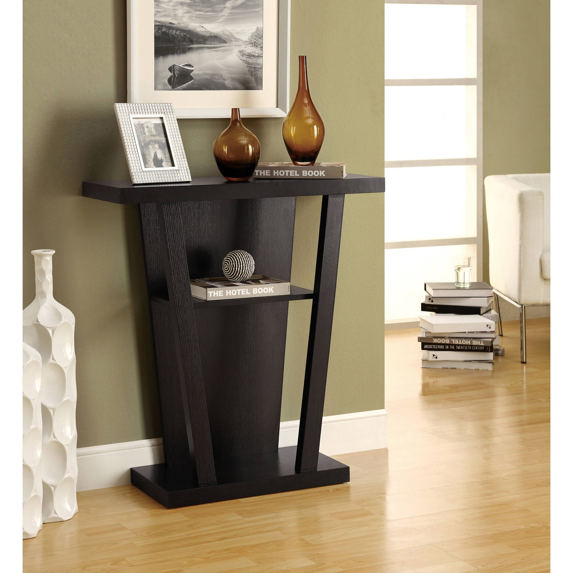 Hall Console monarch accent table 32"l / cappuccino hall console - walmart Hall Console monarch accent table 32"l / cappuccino hall console - walmart