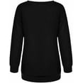 thumbnail image 3 of Pullovers d'Halloween pour Femmes Manches Longues Chandails en Molleton Squelette Drôle Citrouille, 3 of 5