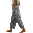 thumbnail image 1 of Women Casual High Waist Pants Drawstring Capri Pants With Pockets Wide Leg Cropped Pants For Women Pants for Women Work Casual Short Womens Work Pants Business Casual Soft Sweatpants for Women Womens, 1 of 5