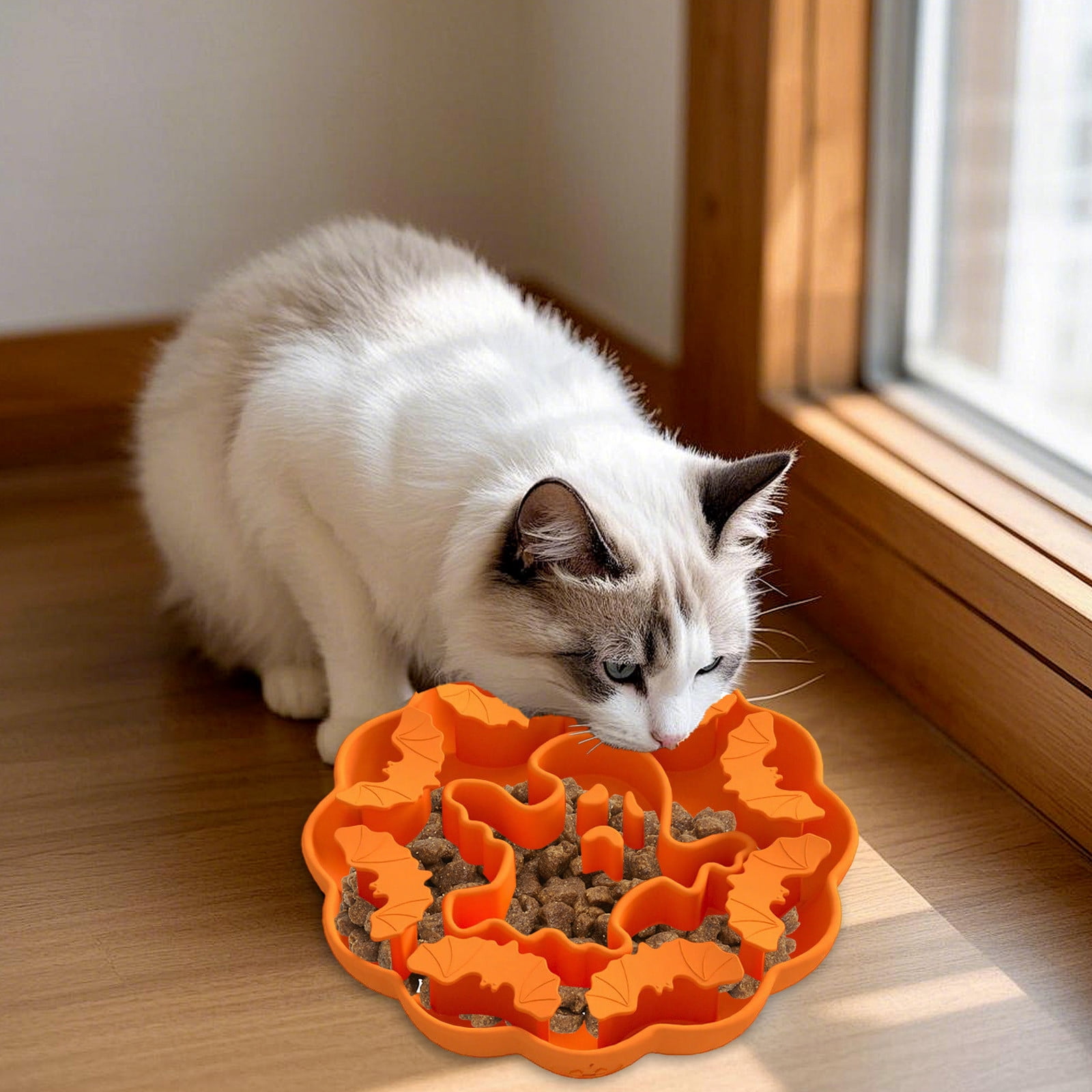 Pet Slow Feeder Bowl Silicone Dog Cat Food Bowl Anti Choking Maze Feeding Dish with Suction Base Non Slip Healthy Eating Dish for Small Medium Dogs Cats Feeding Training Bowl