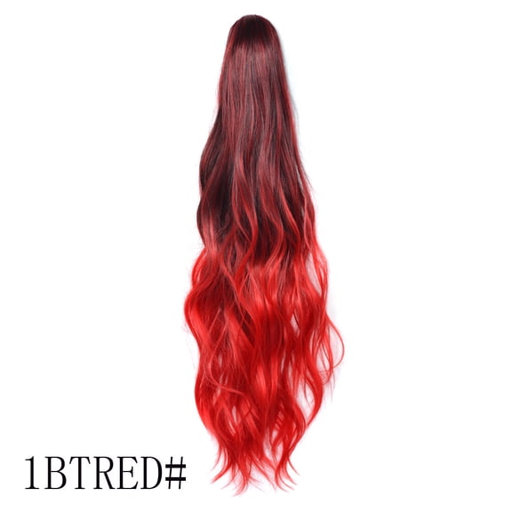 Guoxxzi Wig Clip Ponytail Mid-length High Temperature Silk Wig Sweet