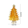 thumbnail image 3 of Yellow Crystal Christmas Tree | Glass & Resin Holiday Ornament | 6x4x4cm Desktop Decoration | Sparkling Festive Gift for Home & Office, 3 of 7